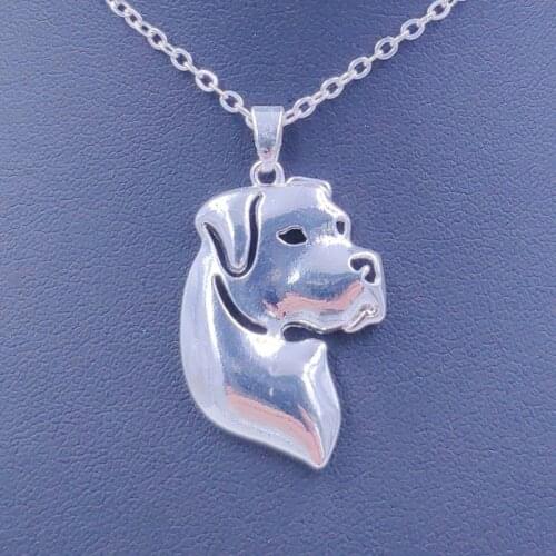 Dogo Argentina Necklace Dog Animal Pendant Gold Silver Plated Jewelry For Women Male Female Girls Ladies Kids N122