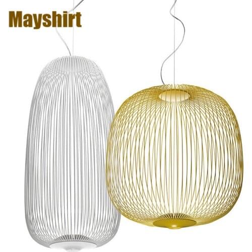 Foscarini Spokes Bird Cage Pendant Light Modern Led Living Room Kitchen Hanging Lamps Dining Room Lights Home Industrial Decor