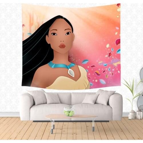 Pocahontas Printing Hanging Wall Tapestries Decorative Tapestry Customized Beach Towel Blanket Picnic Mat