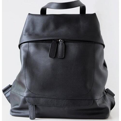 100% Soft Genuine Leather Backpacks For Women Daily Casual Shoulder Travel Bag Functional Leather Knapsack Capacity Schoolbag