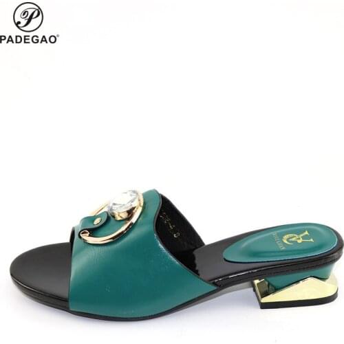 Green Color Super Comfortable Low Heels Shoes Spring Summer Pumps Pointed Toe Sandals Wedding Shoes Women