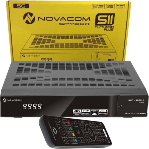 NOVACOM SPYBOX S11 CI/TURBO PLUS 4K IP TV SET TOP BOX SATELLITE RECEIVER