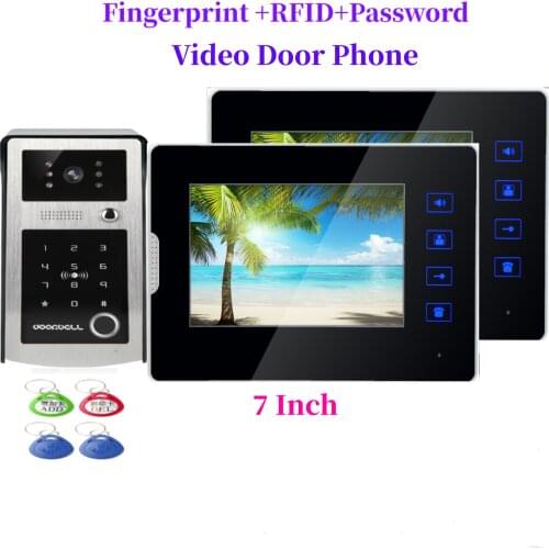 Video Door Phone Doorbell Intercom 7 inch Wired Apartment Video Intercom 1080P Night Vision For Home Security