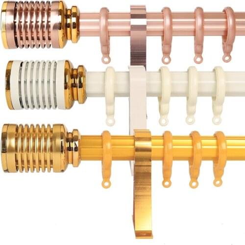 Golden White Roman rods mute Europe curtain rods single and double rod curtain rods curtains track accessories