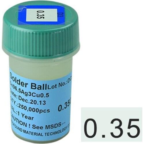 0.35mm lead-free 250k BGA reballing soldering balls solder balls