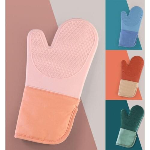 1Pc Hot Sale Microwave Glove Heat Resistant Non-Slip Silicone Raised Texture Baking Glove for Kitchen Home Barbecue Wholesale