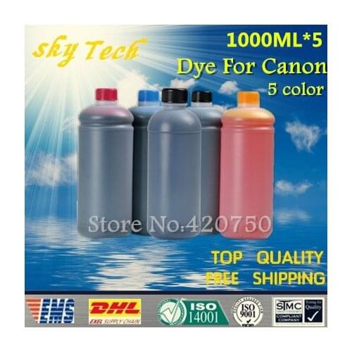 1000ML*5 Specialized Dye Refill Ink For Canon Cartridge , Quality Ink For canon desktop printer