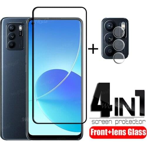 4-in-1 For OPPO Reno 6Z Glass For Reno 6Z 6 Z Tempered Glass Film Full Cover Screen Protector For Reno 4 5 6 4Z 5Z 6Z Lens Glass