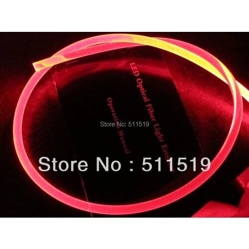 5.0mm Side glow Solid core optic fiber cable for car light decoration or other indoor 5mm fiber optic ligting