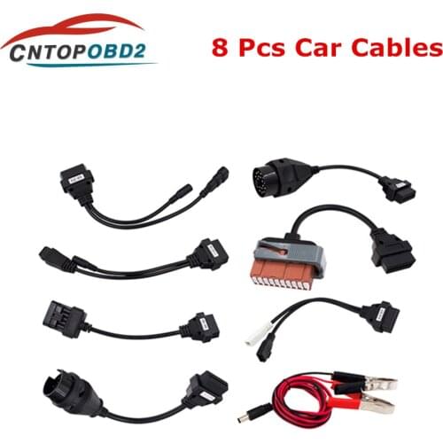Adapter Cables For vd OBD2 Interface Car Diagnostic Tool Full Set 8 Car Cables For TCS MVD Multidiag Pro Cable Free Shipping