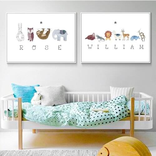Alphabet Number Educational Poster Enlightenment Canvas Print Nursery Wall Art Poster Chart Learning Picture For Kids Room Decor