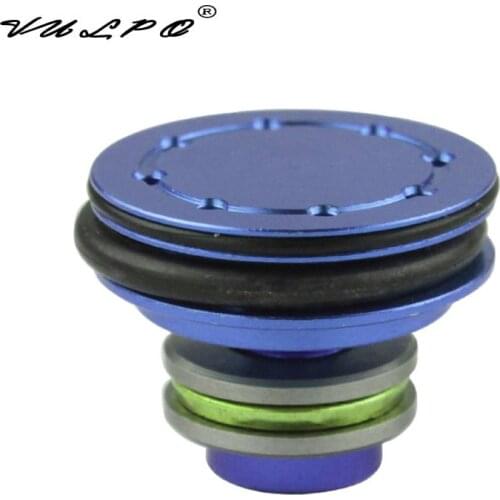 Military Action aluminum double O-ring Ball bearing piston head 8 holes (High-End Version) for Airsoft AEG Ver.2/3 Gearbox