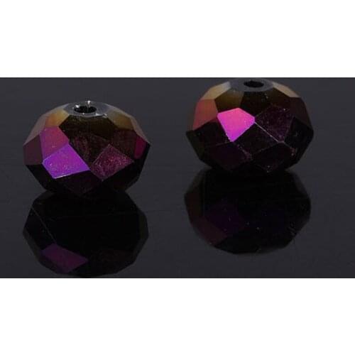 100PCS 8MM Austria Crystal Bead Rondelle Loose Faceted Glass Beads Spacers Beads for Bracelet Jewelry Making