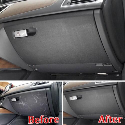 Car Co-Pilot Storage Box Door Anti-kick Pad Film Sticker Fit for Audi A5/Q3/A3/A4L/A6L 2010-2018 Carbon Fiber Style