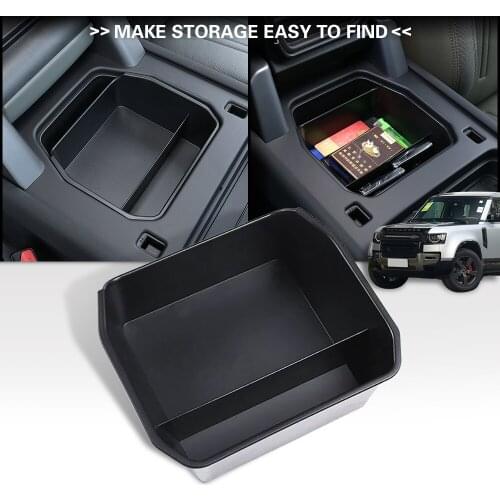 Car armrest box central secondary storage glove phone holder container For Land Rover Defender 110 2020 car styling