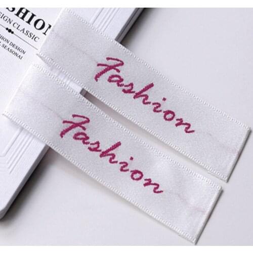 Free shipping garment custom etiquetas personalizadas logo obaoname Clothing Woven Label tag main labels tags for clothing