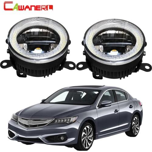 Cawanerl For Acura ILX 2013 2014 2015 2016 Car LED Bulb Fog Light Daytime Running Lamp DRL Angel Eye 12V Accessories