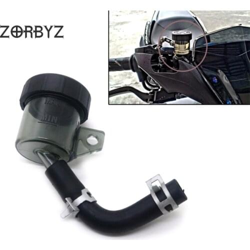 ZORBYZ Motorcycle Black Plastic Rear Brake Clutch Master Cylinder Fluid Reservoir Oil Tank Cap For Yamaha Kawasaki