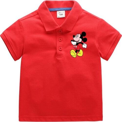 Disney Children Sport Clothes Print Casual Summer Girlys Boys Mickey Minne T-shirts Boys Tees Top Short Sleeve T shirts
