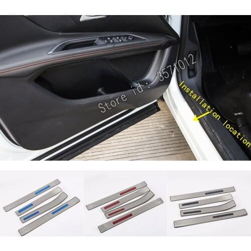 For Peugeot 3008 GT 3008GT 2016 2017 2018 2019 2020 Car Stainless Steel Pedal Door Sill Scuff Plate Exterior Outside Threshold