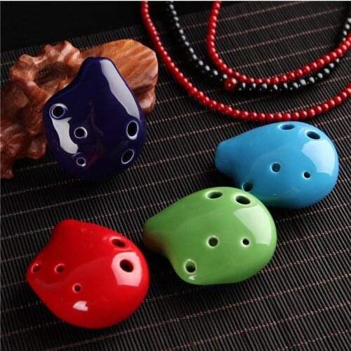 1PC Colorful Ocarina Flute 6 Hole Soprano C Ceramic Flauta Ocarina of Time Mini Ocarina Flute Kids Toy Musical Instruments