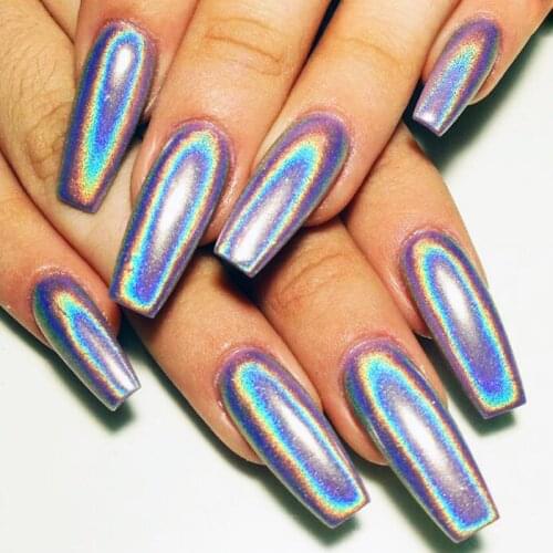 1g/Box Holographic Laser Nail Glitters Holo Rainbow Unicorn Nail Art Powder Nail Tip Chrome Dust Manicure Nail Art Decorations