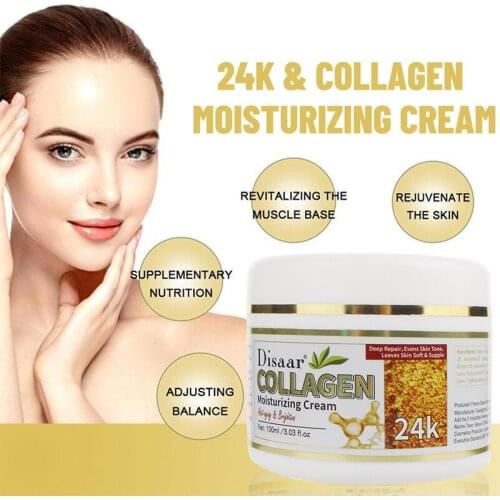 100ML 24K Collagen Firming Face Cream Lifting Neck Anti-Aging Remove Wrinkles Night Day Moisturizer Whitening Facial Skin Care
