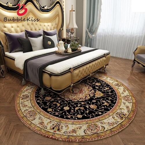 Bubble Kiss Round Rug Bohemia Style Printing Carpets For Living Room Carpet Coffee Table Door Floor Mat Bedroom Decor Area Rug