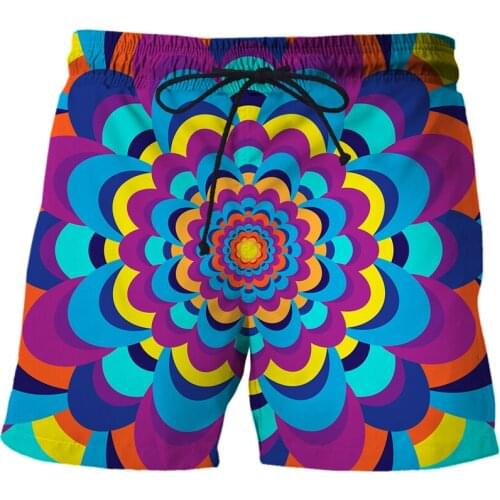 2021 Summer Mens 3D Shorts vertigo Printed Casual Swimming Beach Shorts Fashion Swimsuit Shorts Oversized Shorts Men clothing
