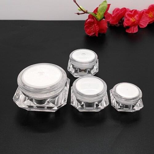 10x5g small round cream bottle jars pot container empty cosmetic plastic sample container for nail art storage