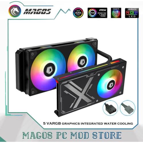 ID-COOLING GPU AIO Water Cooling Kit For Universal Graphics Card RTX20/GTX7,9,10,16/RTX5700,RX580.RX590/VEGA56/64, 5V ARGB SYNC