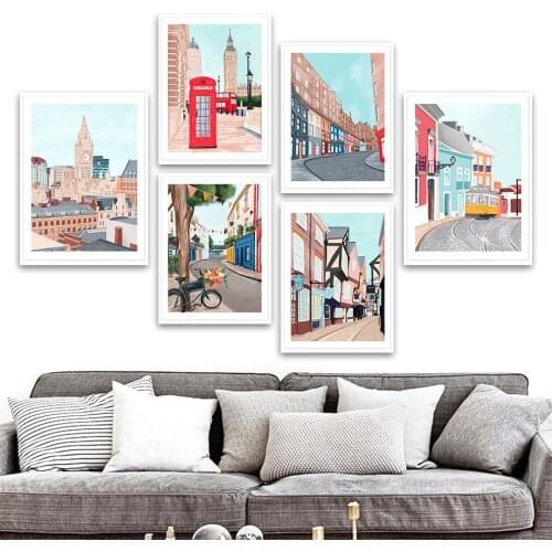 Aegean Sea Venice Paris London Las Vegas Wall Art Canvas Painting Nordic Posters And Prints Wall Pictures For Living Room Decor