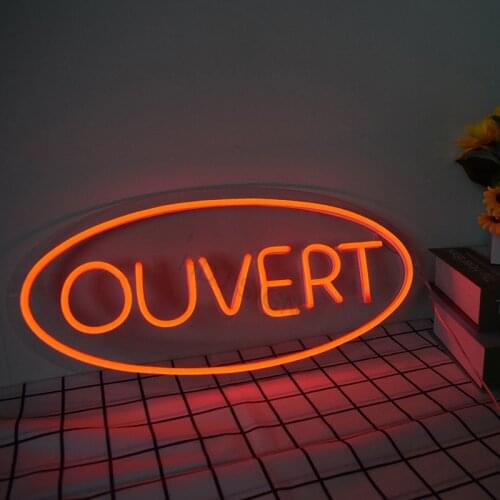 Ouvert Personalized Custom LED Neon Sign Ins Wall Decor For Home Bar Cafe Store Doorway Decorative Neon Light