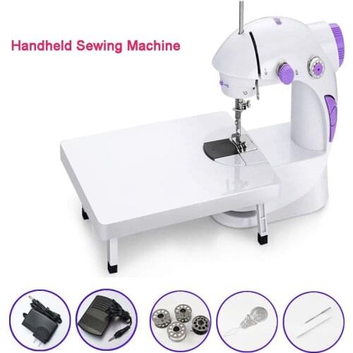 Portable Sewing Machine Cordless Mini Handheld Electric Sewing Machine Quick Crafting Mending Machine with Foot Pedal