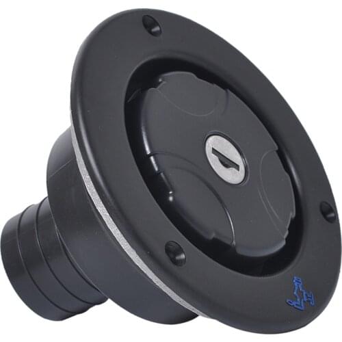 RV Camper Black Round Fresh Water Gravity Fill Hatch with Keys