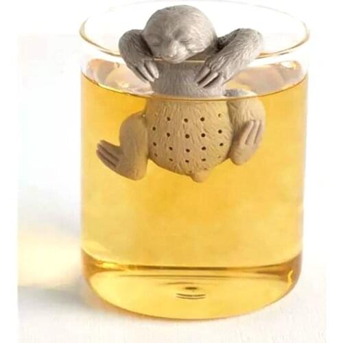 Silicone Tea Infuser Creative Safety Tea Bag Filter Tea Strainer for Tea Pot Cup Use Cute People Shape Food Grade