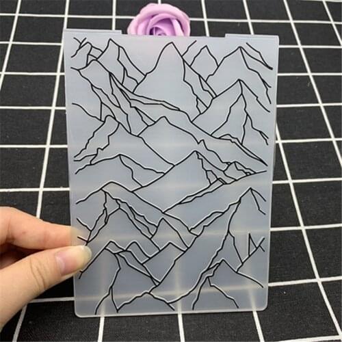 High Mountain Low Mountain Transparent Plastic Folding Embossing Board DIY Handmade Background Embossing Mould