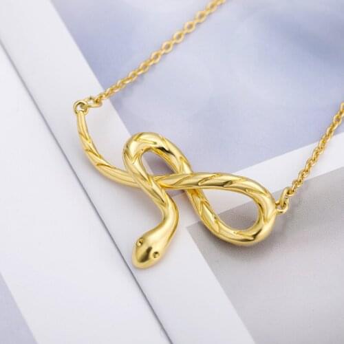 Twisted Snake Necklace Stainless Steele Pendant Choker For Women Temperament Minimalist Classic Dangle Necklace Chic Jewelry