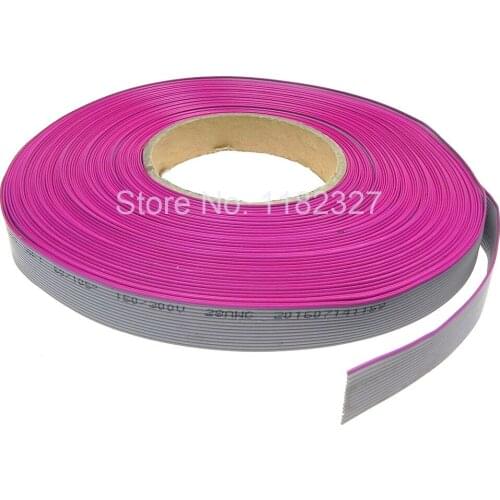 1 meter/lot) Flat Ribbon Cable UL2651 14Pin 1.27mm pitch 1 meter length Grey Color IDC cable Free Shipping