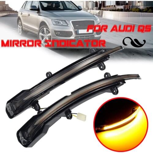 2pcs Dynamic Blinker Mirror Light For Audi Q5 SQ5 8R 2010-2017 Q7 Facelift 2010-2015 LED Turn Signal Side Indicator
