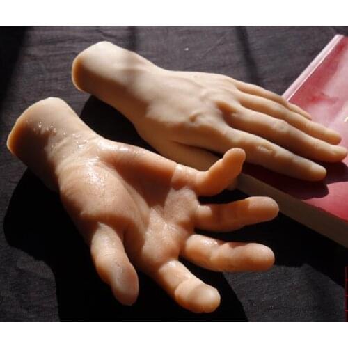 25Cm High quality real hand mannequin body Manicure props jewelry model art hand mannequin Halloween man finger 2PC/lot C738
