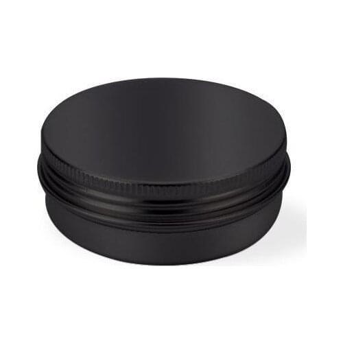 60ml Empty Refillable Aluminum Jars 60g Black Gold Metal Tin Cosmetic Containers Crafts Packaging Small Aluminum Box