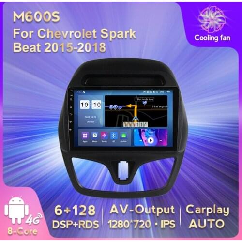 2DIN Android 11 6G+128G NO DVD Car Radio Multimedia Video Player Navigation GPS For Chevrolet Spark Beat 2015-2018 8Core