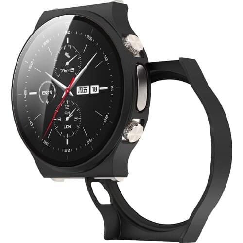 Watch cover Case for Huawei Watch GT 2 Pro Hard PC matt tempered film screen Protector bumper For Huawei Watch GT2 pro Cover