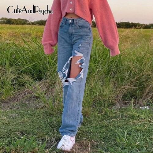 Cuteandpsycho Womens Boyfriend Jeans