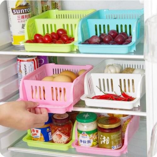 Refrigerator Storage Basket Food Drawer Storage Box 2 Pieces/Lot Remote Control Organizer