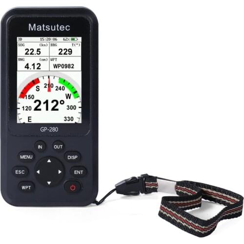 Matsutec GP-280 Handheld GPS Navigator/Marine GPS Locator Handheld High-Sensitivity GPS Receiver/Various Voyage Screens (Black)