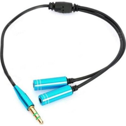 Banggood Metal 3.5mm Plug 1 Male To 2 Female Audio Y Splitter Converter Adapter Earphone Microphone Cable For Computer Tablet