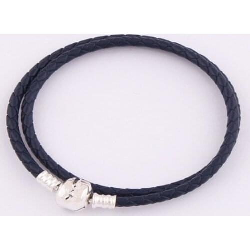 Panjia double circle multicolor leather rope bracelet