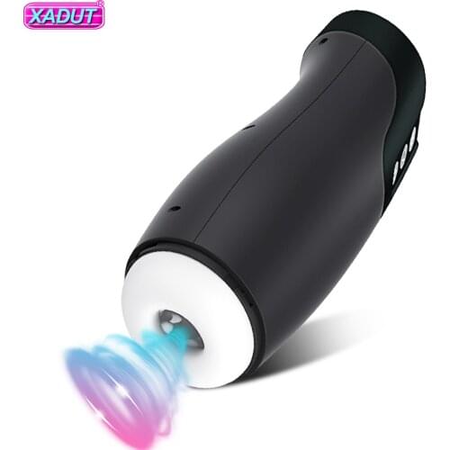 Male Masturbator Cup Sex Toys Automatic Sucking Cup DeepThroat Vibration Oral Suction Blowjob Real Vagina Sucking Vibrator